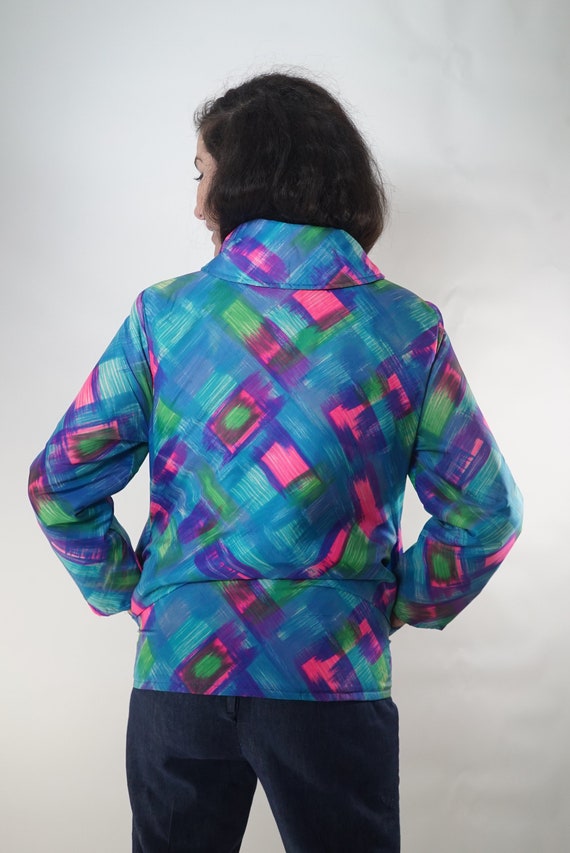 Psychedelic painted brush stroke fall jacket Gem