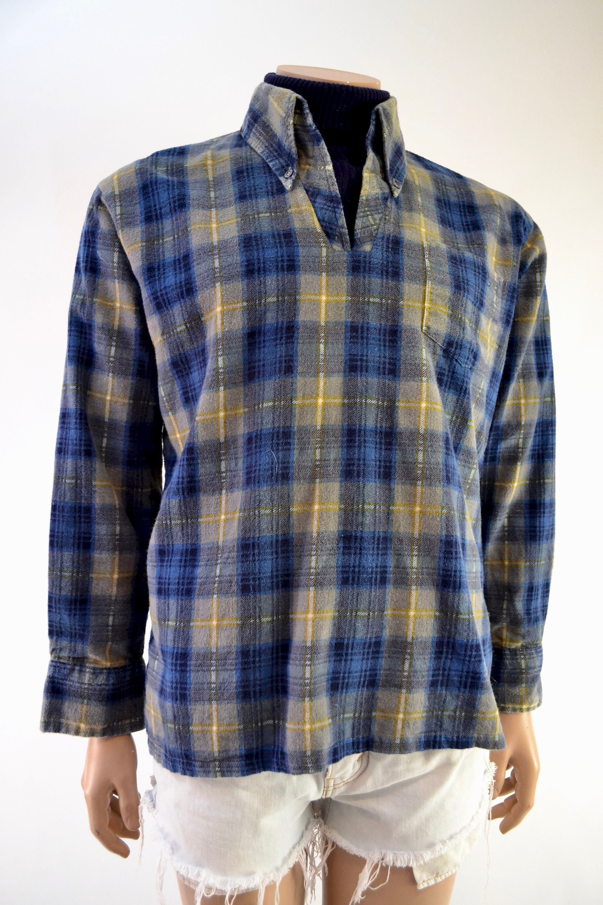 70's David Harrison Pull Over Flannel 