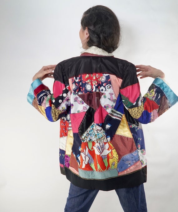 Handmade, patchwork jacket - image 7