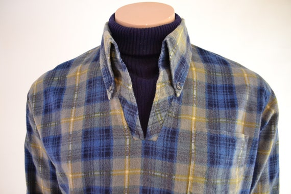70's David Harrison pull over flannel with turtle… - image 7