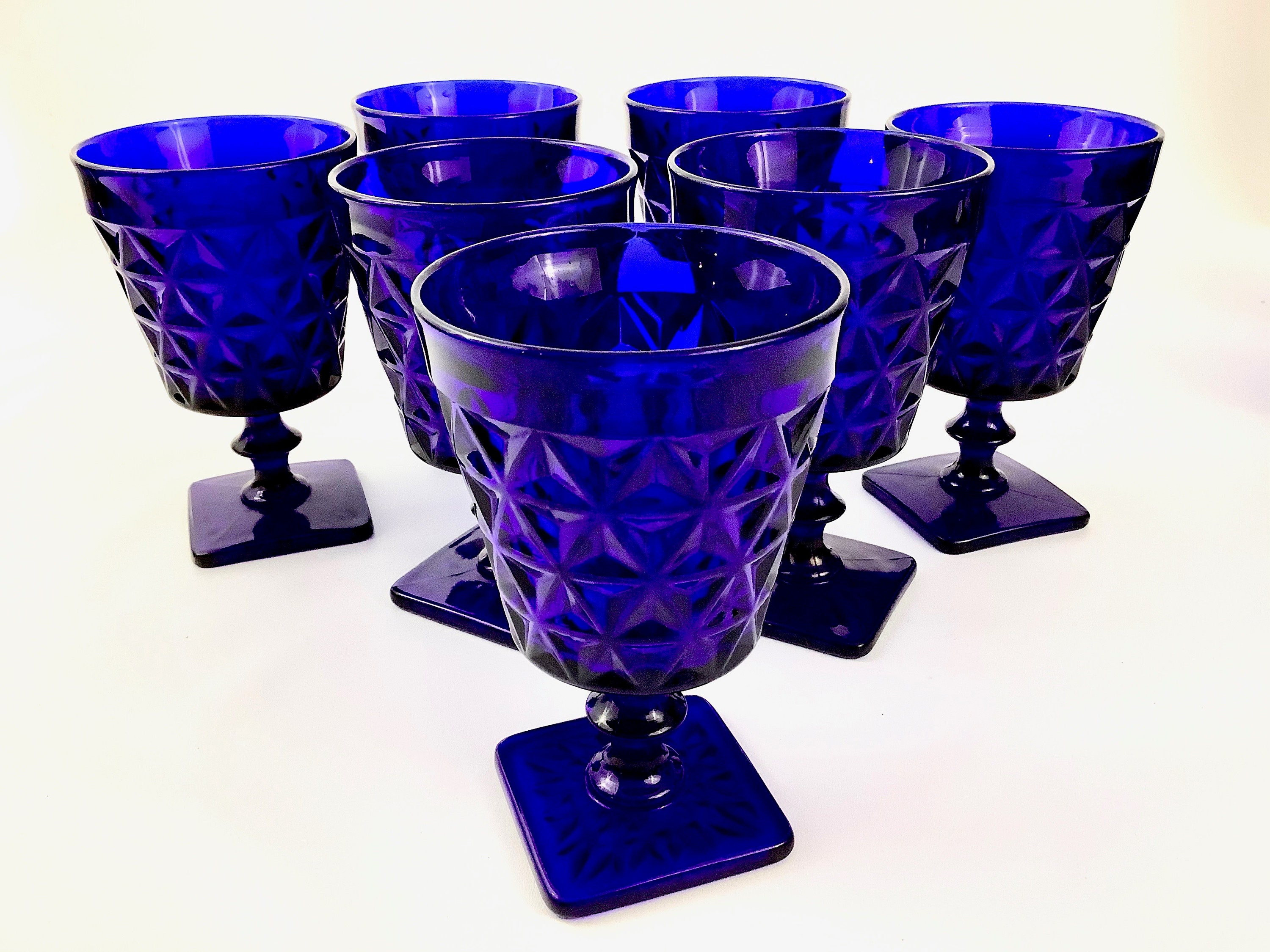 14pc. Cobalt Blue Glasses - Etsy