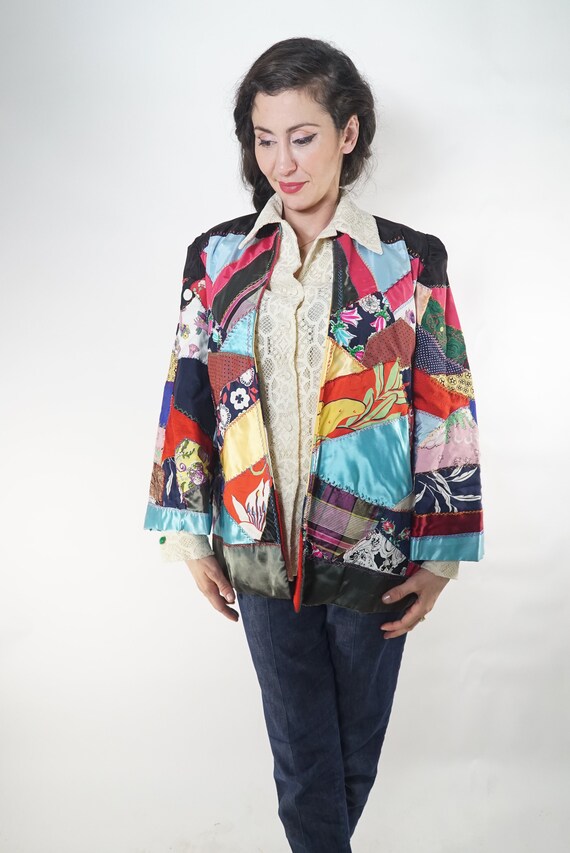 Handmade, patchwork jacket - image 2
