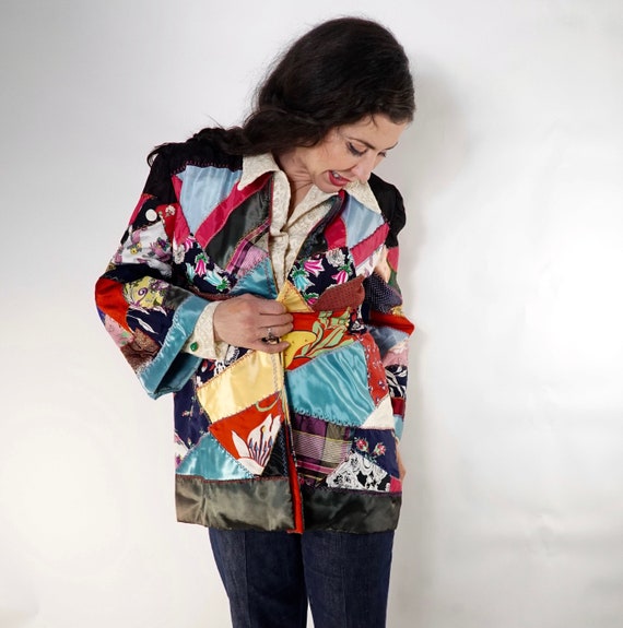 Handmade, patchwork jacket - image 3