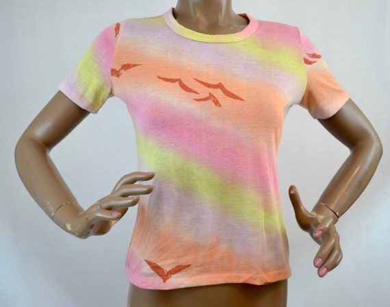 70's sunset baby tee