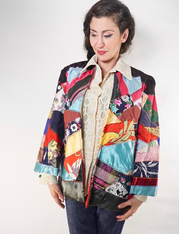 Handmade, patchwork jacket - image 1