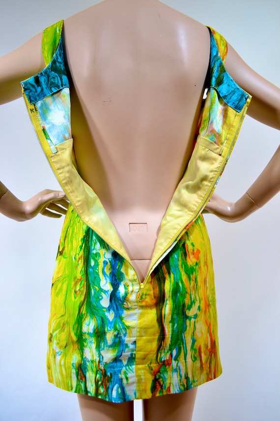 60's psychedelic marble mod mini dress - image 5