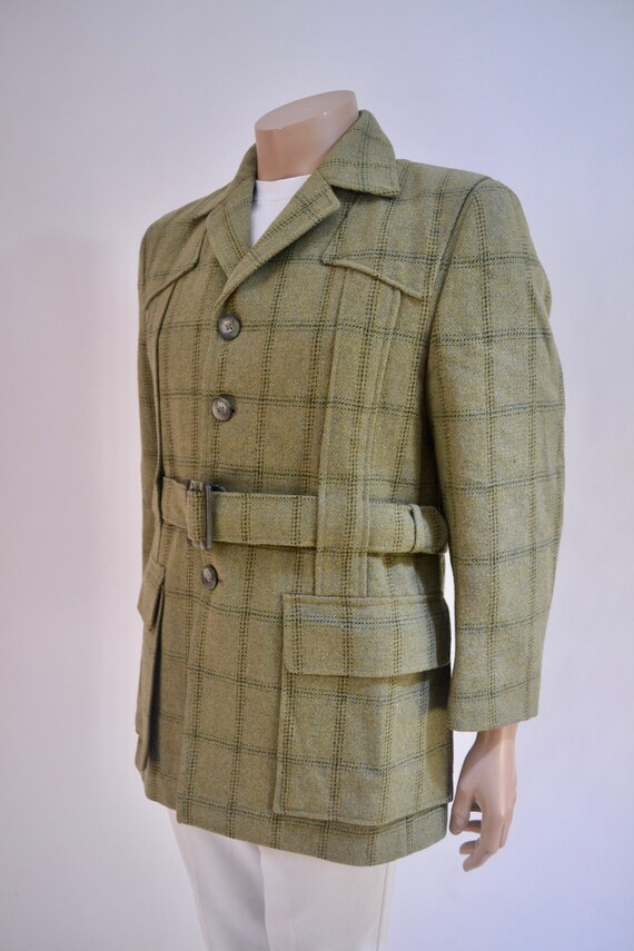 1940's A & J Haggart tartan wool shooting jacket
