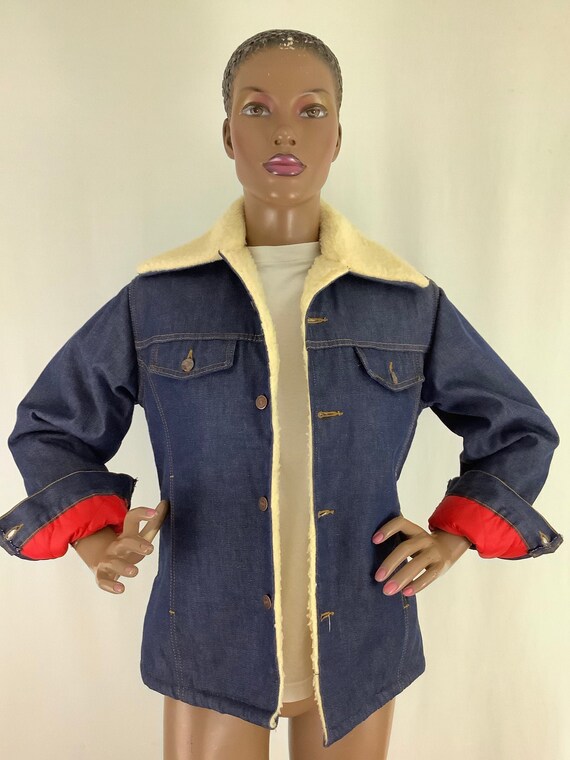 50's Roebucks winter denim jacket - image 1