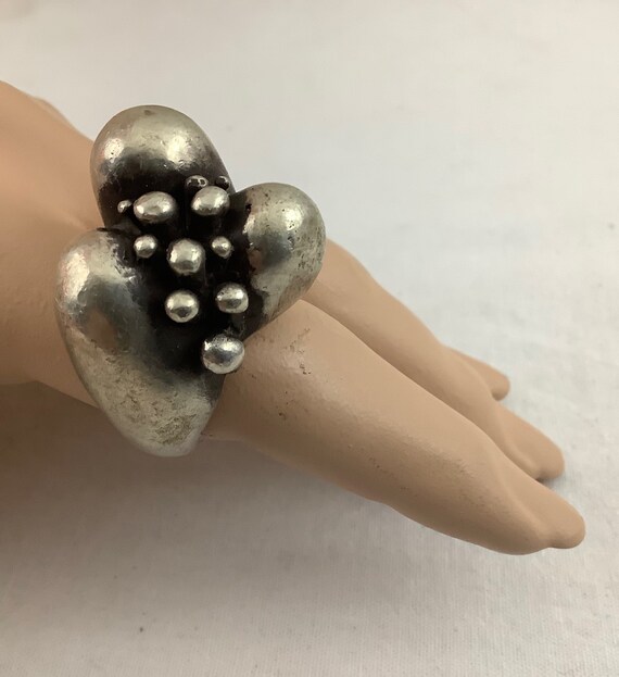 Handmade silver brutalist ring