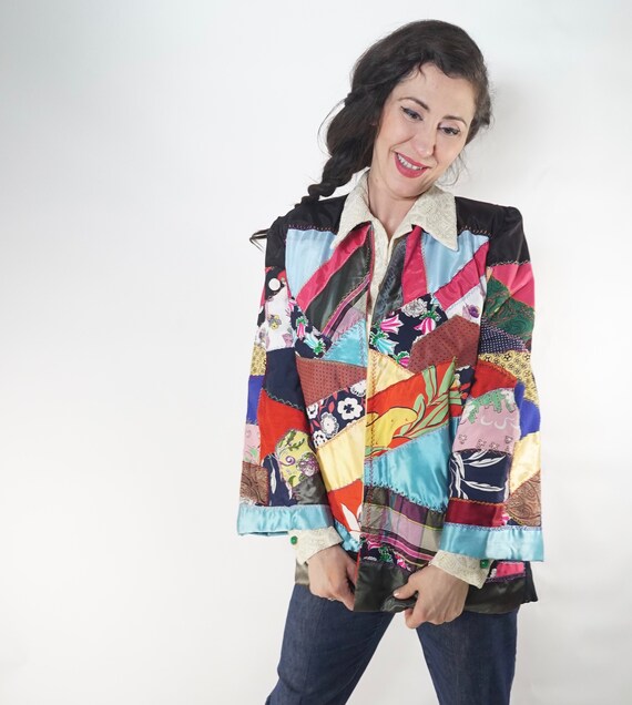 Handmade, patchwork jacket - image 4