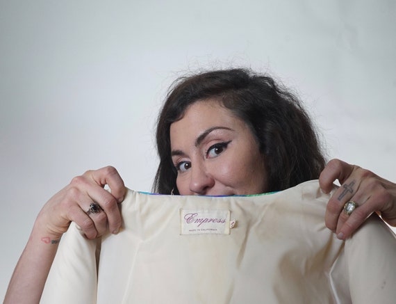 Psychedelic painted brush stroke fall jacket - image 9