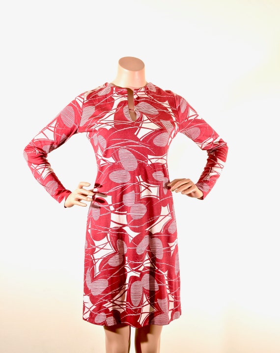 60's Aileen butterfly print pencil dress - image 1