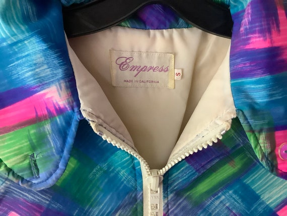 Psychedelic painted brush stroke fall jacket - image 10
