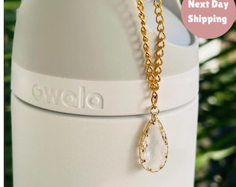 Personalized Cup Charm Gift Idea For Mom Sister Aunt Grandma Water Bottle Accessory For Water Bottle Holder Accessories For Her Teardrop