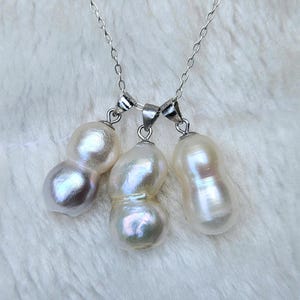 Baroque Pearl Pendant: Sterling Silver Charm