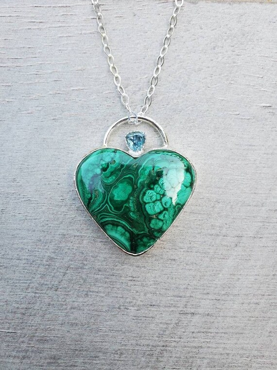 FOSSIL Fossil Modern Meadows Reconstituted Green Malachite Heart Pendant  Necklace 50.00