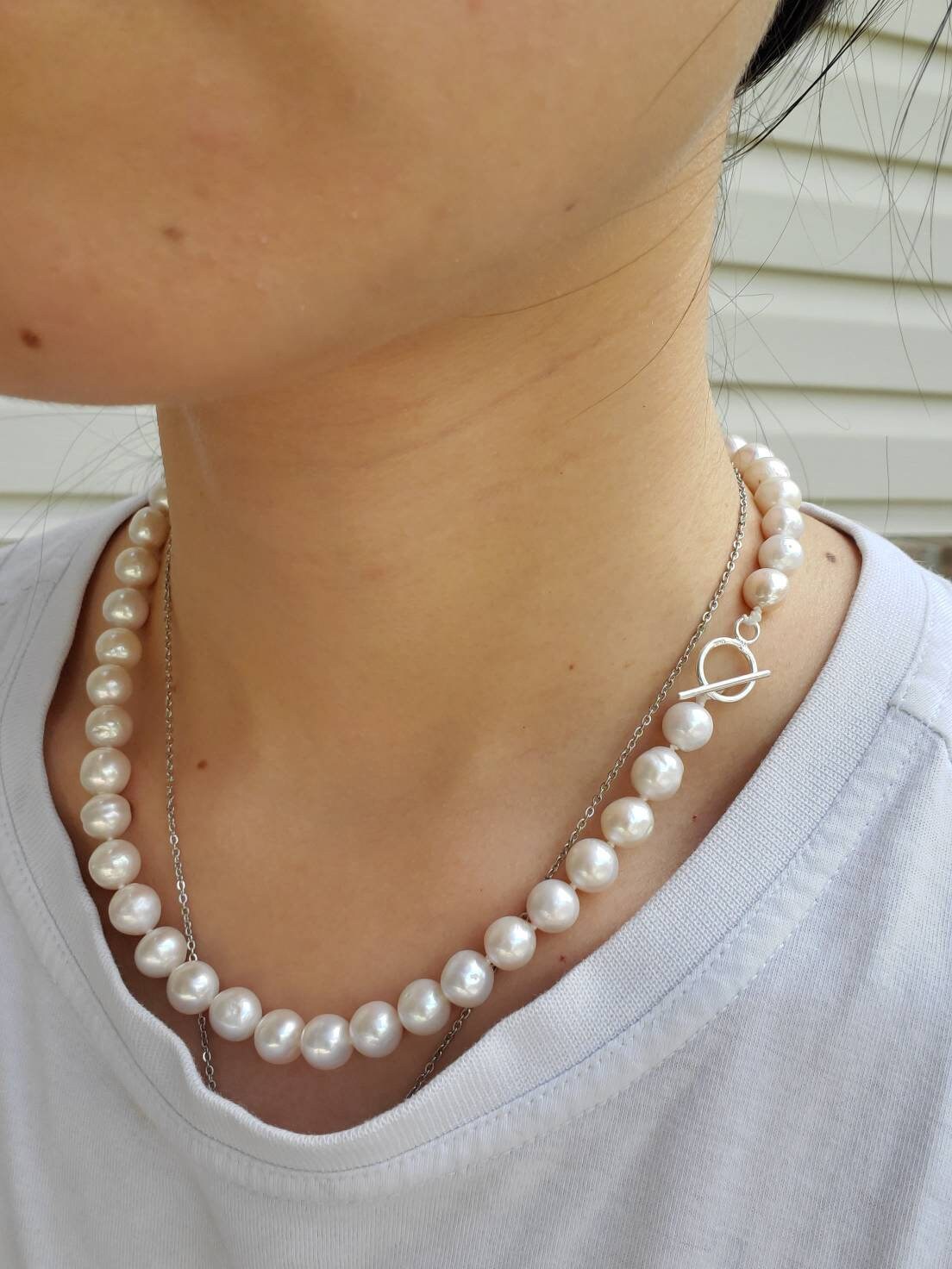 ブレスレット LESS IS MORE 8mm pearl necklace 16