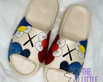 cookie monster yeezy slides