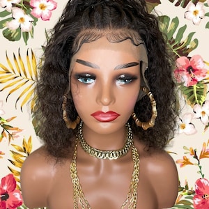 Deep wave lace front wig