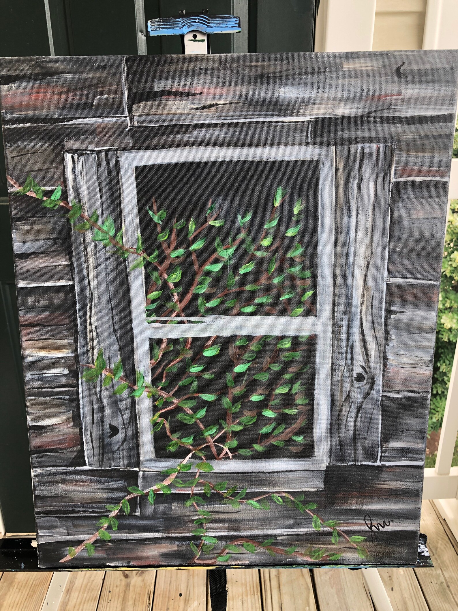 Through My Window Acrylic painting on canvas Etsy