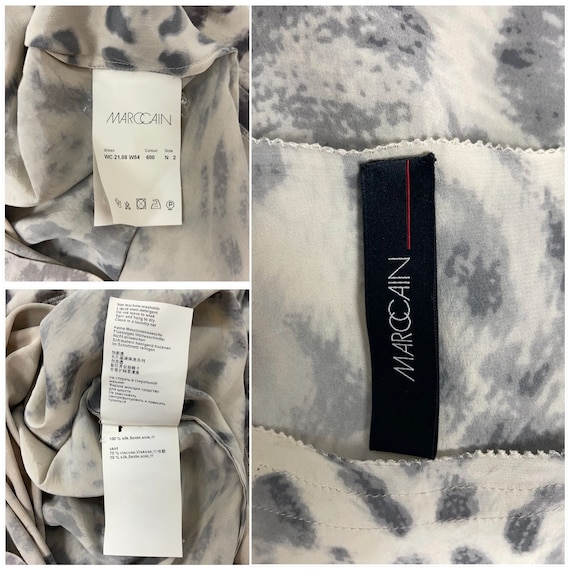 Marc Cain S Sports Blue Leopard Print Lightweight Outdoor Jacket SS 12.02 W70 COL 395