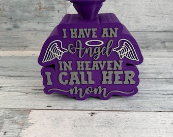 Mom Memorial Lamp Base 3MF File | Angel In Heaven Lamp STL | Memorial Lamp 3D Print File | Remembrance Gift | Digital Download