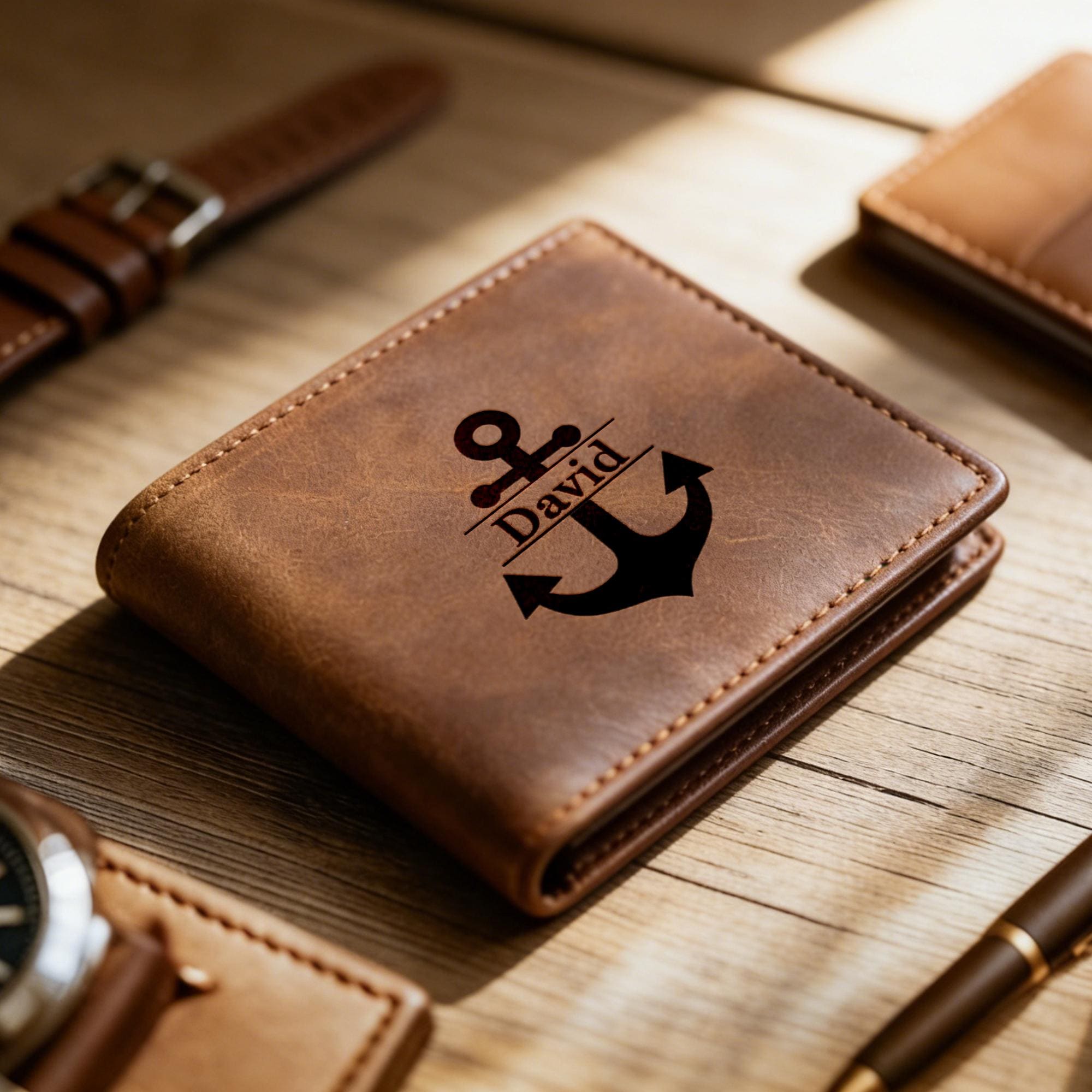 Discover Personalized Genuine Leather RFID Bifold Wallet for Men