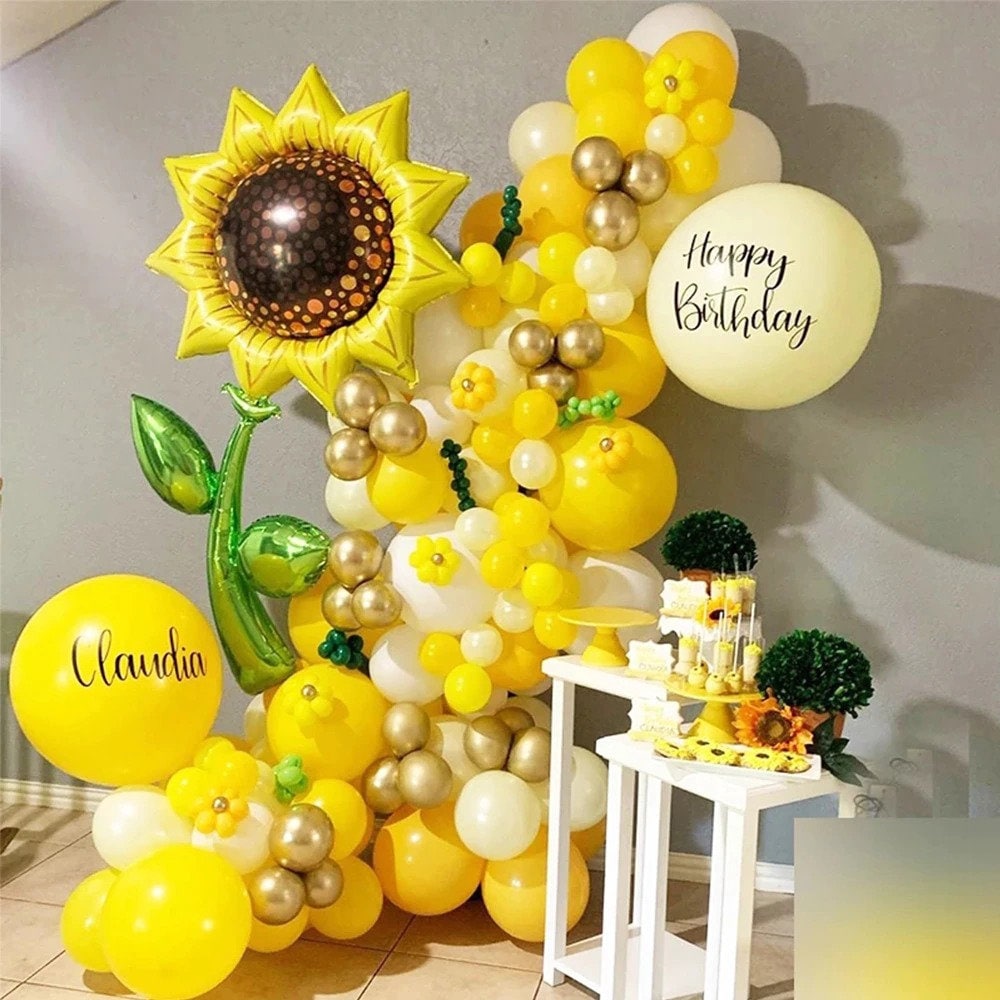 80/108/144pcs Sunflower Balloons Garland Arch Kit Decoration Etsy