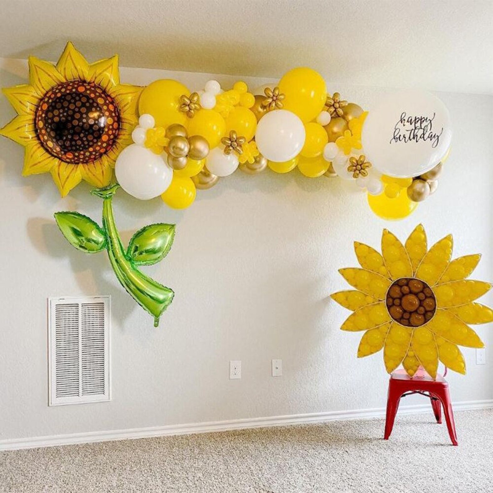 80/108/144pcs Sunflower Balloons Garland Arch Kit Decoration Etsy
