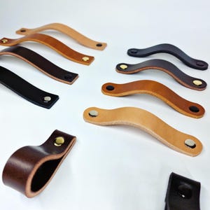 Poignée de meuble en cuir - 4,2 mm (0,17 po.) d'épaisseur - Poignées de tiroirs, de commode et de meubles en cuir - Hack Ikea