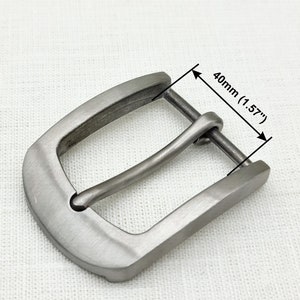 Boucle en argent Boucle en acier inoxydable Boucle de ceinture Premium Boucle de ceinture pour homme 40 mm 1,57 '' image 2