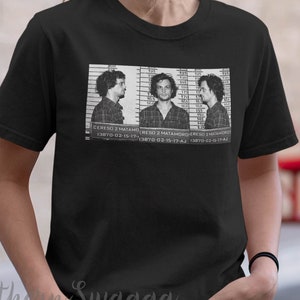 Spencer reid shirt black white mug shot t-shirt cool fan art 127 tee