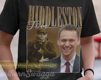 Tom hiddleston shirt design retro style cool fan art t-shirt 90s poster 196 tee