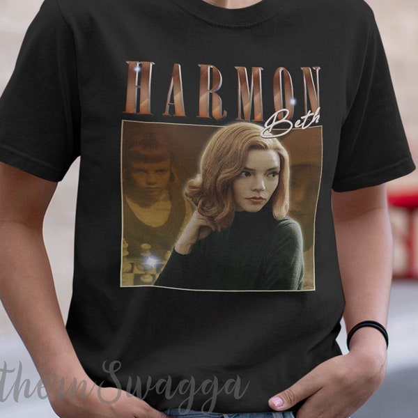 Beth harmon shirt cool fan art t-shirt 90s poster design retro style 109 tee