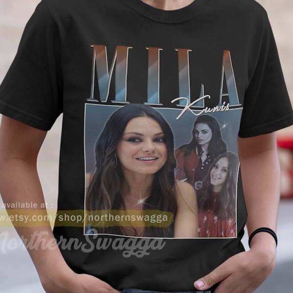 Mila kunis shirt design retro style cool fan art t-shirt 90s poster 209 tee