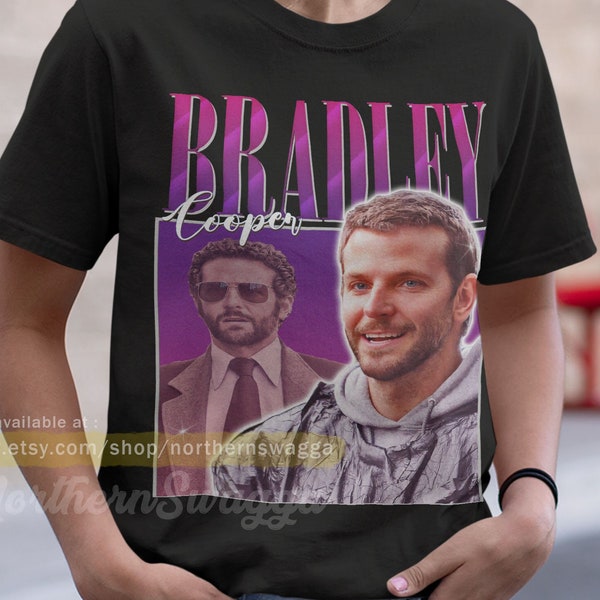 Bradley cooper shirt design retro style cool fan art t-shirt 90s poster 339 tee