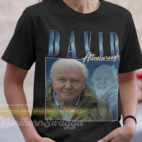 David attenborough shirt cool fan art t-shirt 90s poster design retro style 139 tee