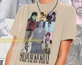 Shah rukh khan tour shirt cool fan art t-shirt 90s poster 614 tee