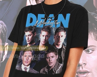 Dean winchester shirt cool fan art t-shirt 90s poster 436 tee