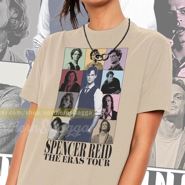 Spencer reid tour shirt cool fan art t-shirt 90s poster 536 tee