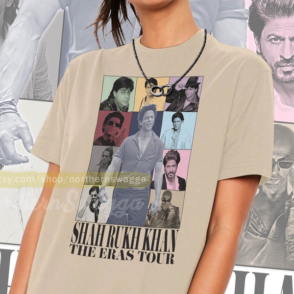 Shah rukh khan tour shirt cool fan art t-shirt 90s poster 614 tee