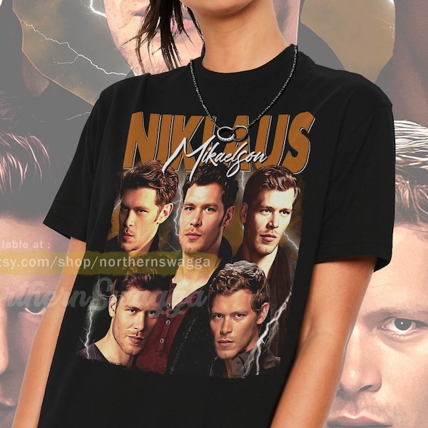 Klaus mikaelson shirt cool fan art t-shirt 90s poster 438 tee