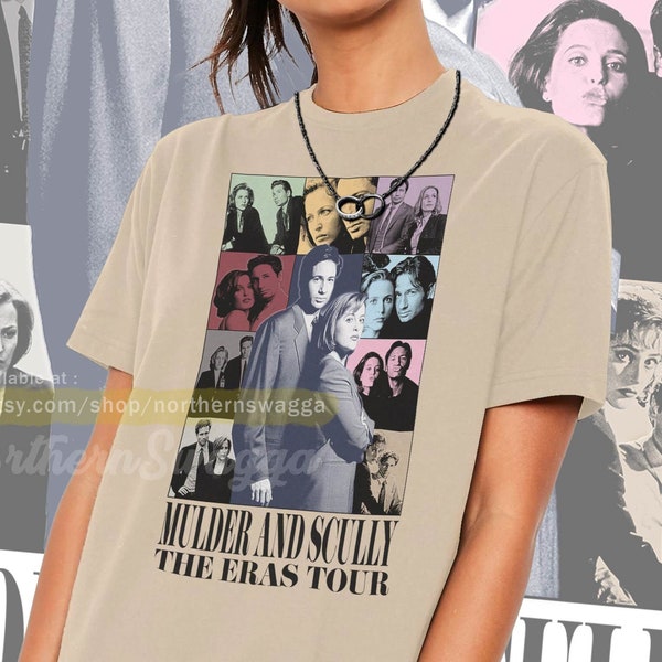 Mulder and scully tour shirt cool fan art t-shirt 90s poster 401 tee
