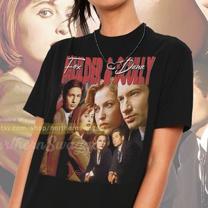 Mulder and scully shirt cool fan art t-shirt 90s poster 469 tee