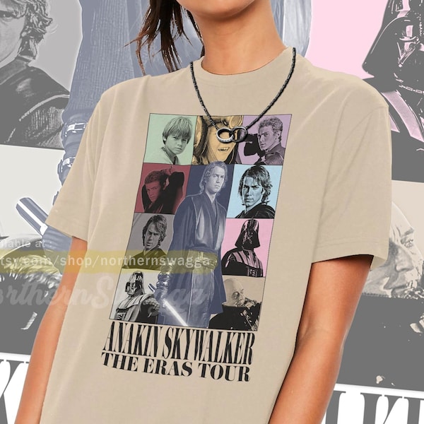 Anakin skywalker tour shirt cool fan art t-shirt 90s poster 413 tee