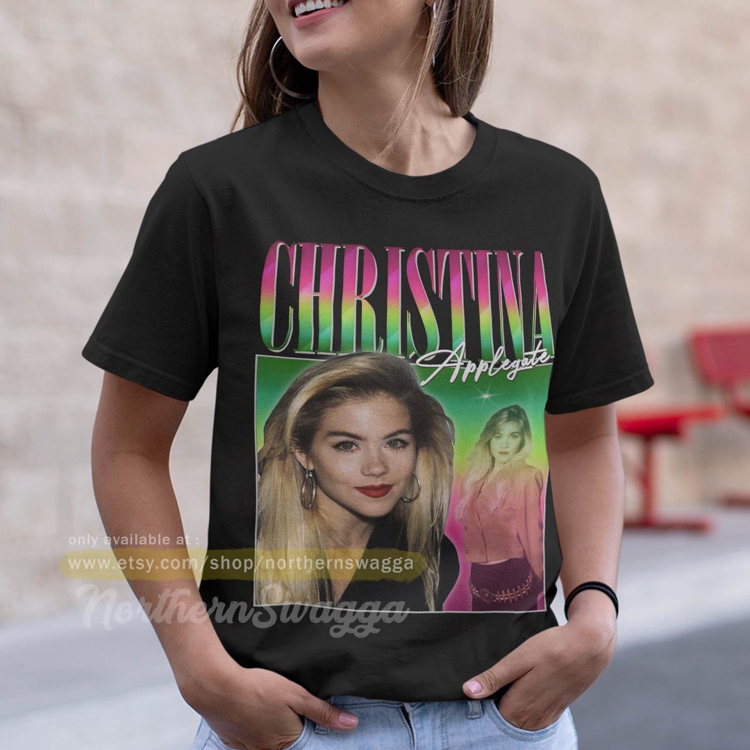 Christina Applegate Shirt Design Retro Style Cool Fan Art T-shirt 90s ...