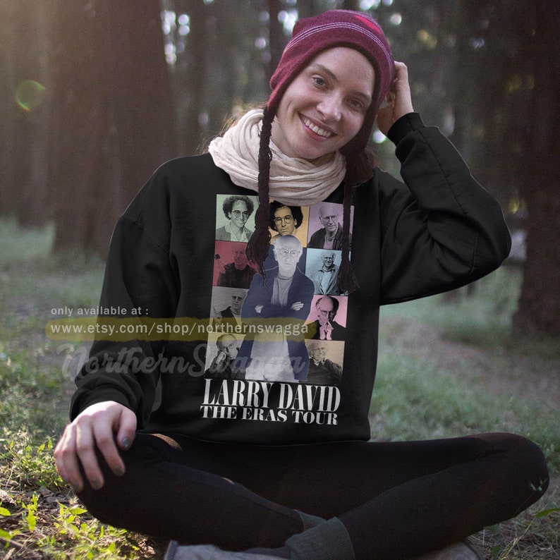 Larry David tijdperken tour sweatshirt coole fanart trui jaren 90