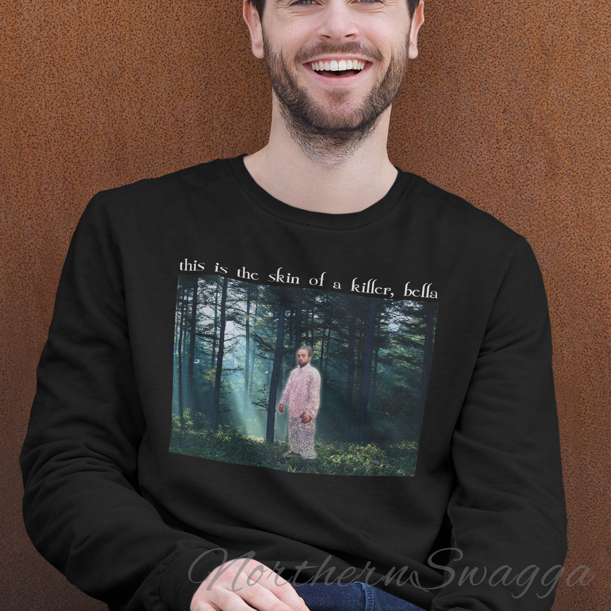 robert pattinson in green sweater