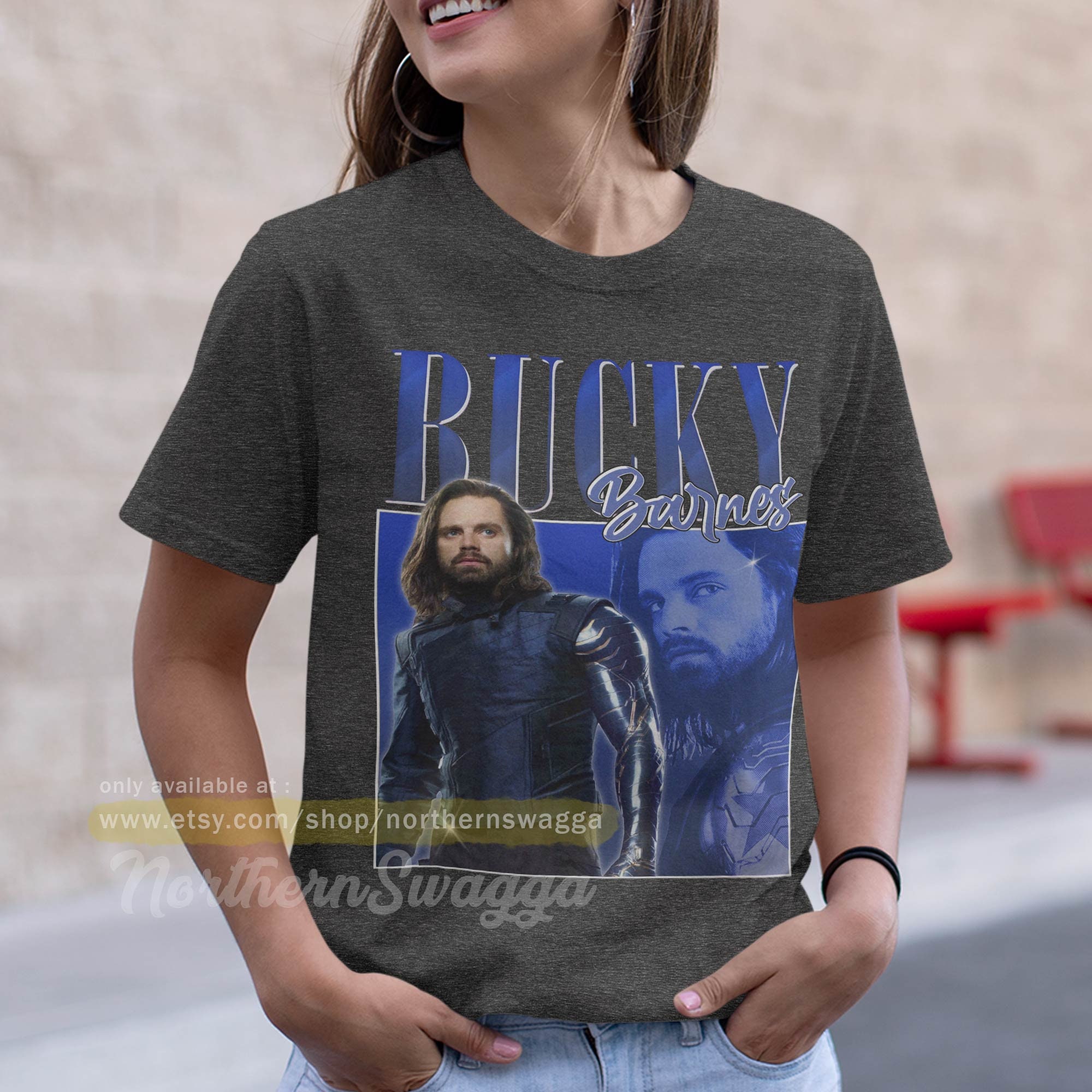 Discover Bucky barnes shirt design retro style cool fan art T-Shirt