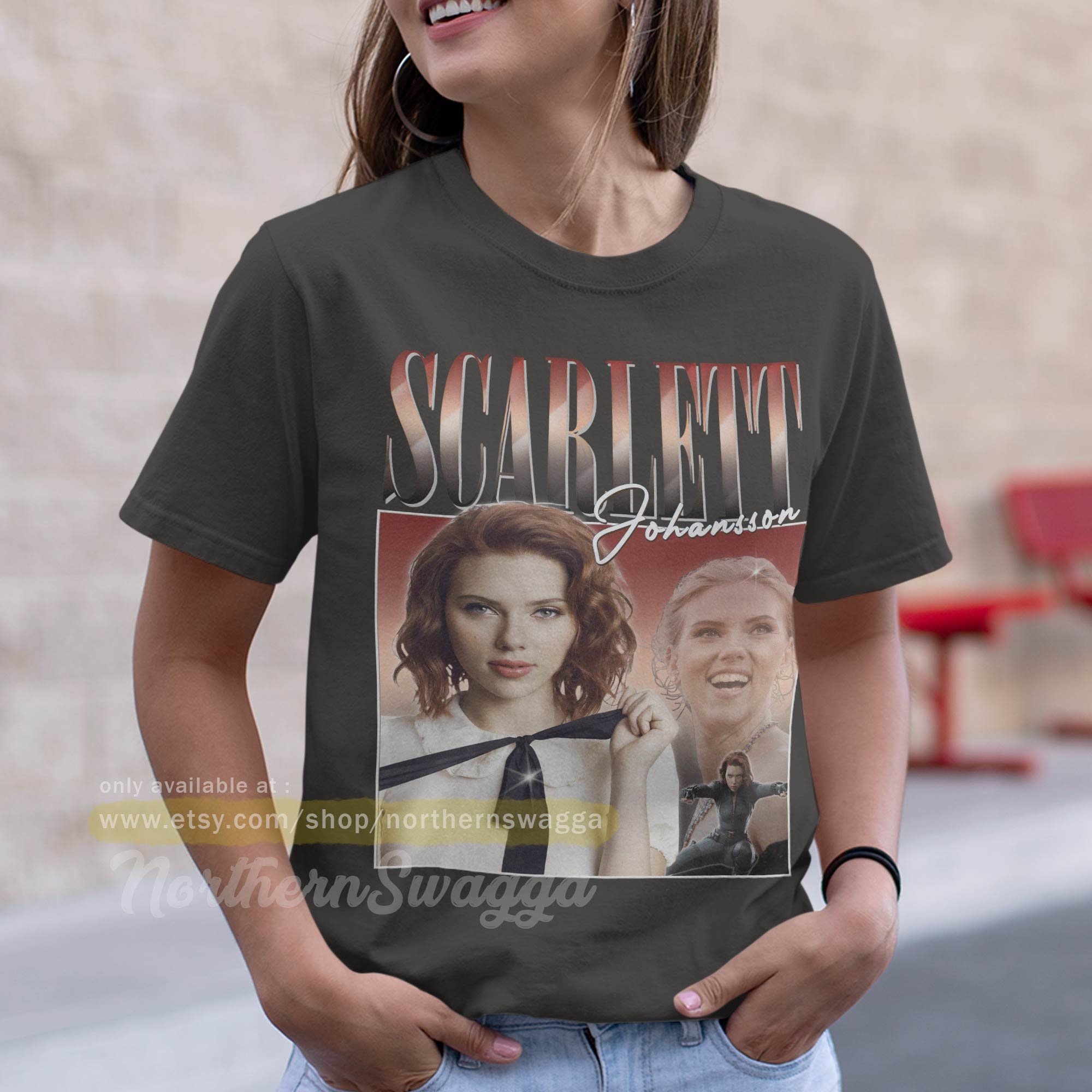 Scarlett Johansson Shirt Design Retro Style Cool Fan Art | Etsy